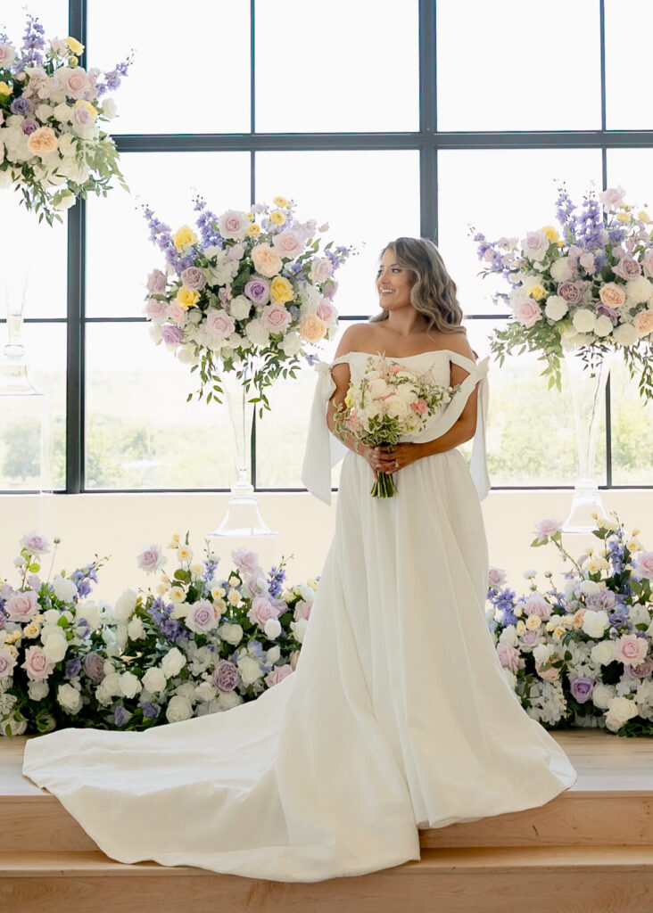 Bridal Portraits in front of ceremony space